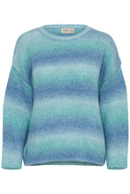 Load image into Gallery viewer, 4269- Round Neck Jumper- Blue/Green- Fransa