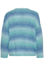 Load image into Gallery viewer, 4269- Round Neck Jumper- Blue/Green- Fransa