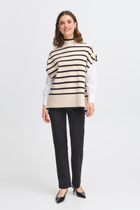 Turtle-Neck Pullover - Black- Fransa