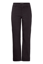 Load image into Gallery viewer, Black straight pants on a white background