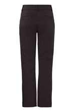 Load image into Gallery viewer, Back of black straight leg pants on a white background