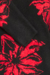 Flower Print Jumper - Black - B.Young