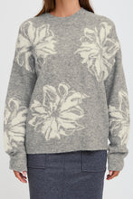 Load image into Gallery viewer, Flower Print Jumper - Grey - B.Young