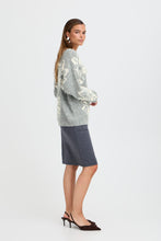 Load image into Gallery viewer, Flower Print Jumper - Grey - B.Young