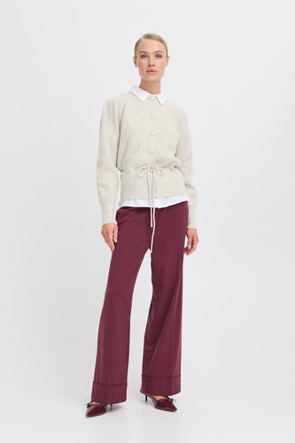 Knit Cardigan with Tie Detail - B.Young