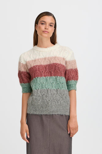 Multi Tone Stripe Jumper- B-young