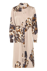 Placement Print Shirt Dress - B.Young