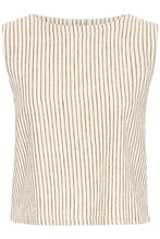 Load image into Gallery viewer, Cream Stripe Sleeveless Top - b.young