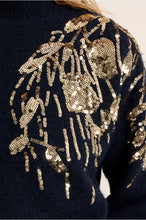 Load image into Gallery viewer, Navy Blue Knitted Sweater - Molly Bracken