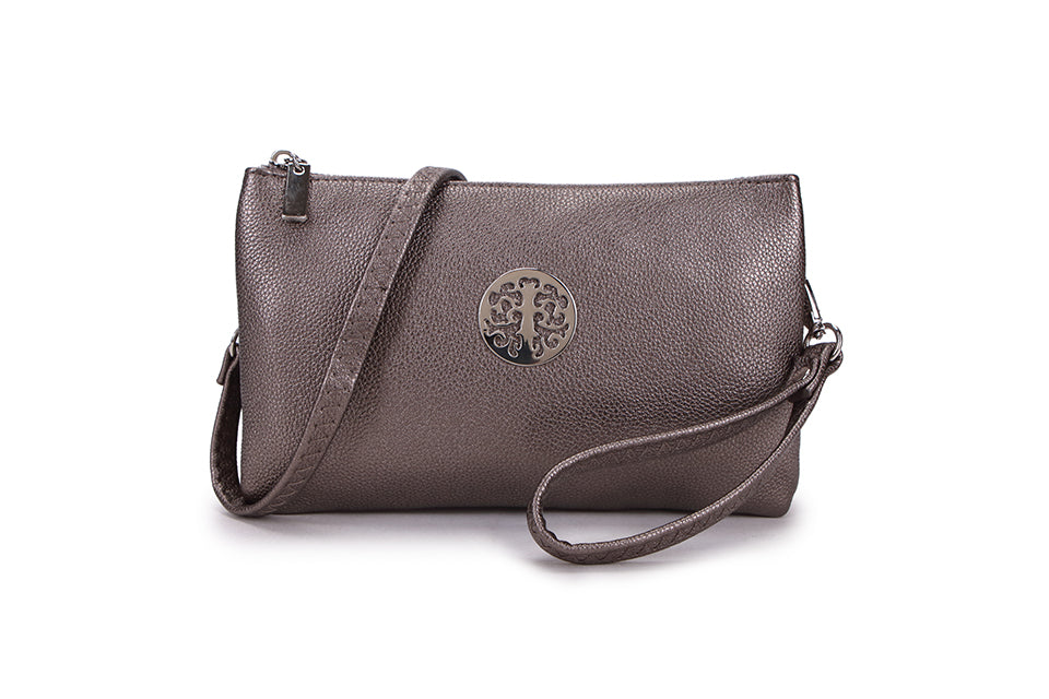 23321 Large Clutch Bag-Pewter