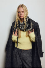 Load image into Gallery viewer, Ladies Knitted Scarf Black Print - Molly Bracken