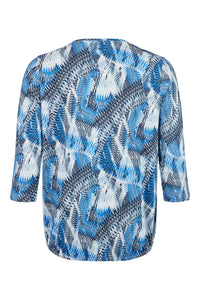 6303 - Printed Long Sleeve Top - Sunday