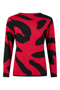 54396- Red Print Jumper - Habella