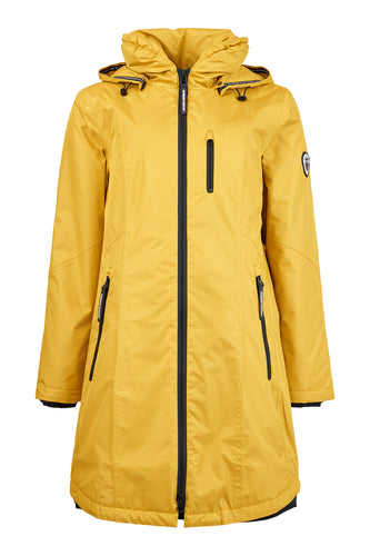 1730- Mustard Waterproof Hooded Rain Coat- Normann