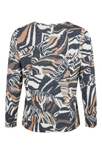 6128 - Printed Long Sleeve Top - Sunday