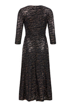 Load image into Gallery viewer, 78548- Bronze Sequence V Neck Dress- Tia