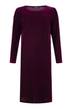 Load image into Gallery viewer, 78873- Wine Velvet Shift Dress- Tia