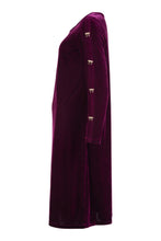 Load image into Gallery viewer, 78873- Wine Velvet Shift Dress- Tia