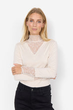 Load image into Gallery viewer, Cream Lace Collar &amp; Cuff Tee - Soya Concept