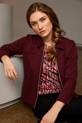 Prune Zip Cardigan - Sunday