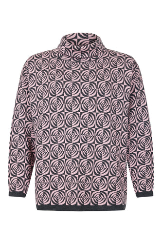 Printed High Neck Pullover - Sunday