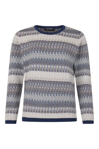Printed Pullover Grey - Sunday