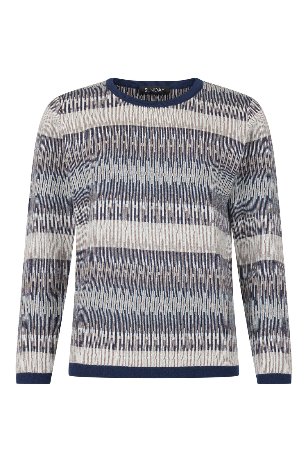 Printed Pullover Grey - Sunday
