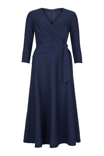 Navy Wrap Dress - Tia