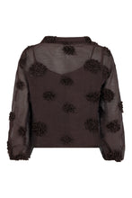 Load image into Gallery viewer, Dark Brown Blouse with Floral Detail  - Noen