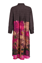 Load image into Gallery viewer, Dark Brown Shirt Dress with Print- Noen