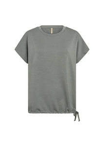 26475 - Lose-Fit Tee-Shirt - Dusty Green- Soya Concept