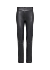 26591- Haida Black Pleather Trousers - Soya Concept
