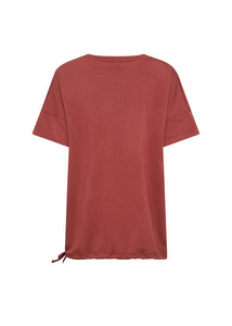 Banu Short-Sleeve Tee-Shirt - Rusty Red - Soya Concept
