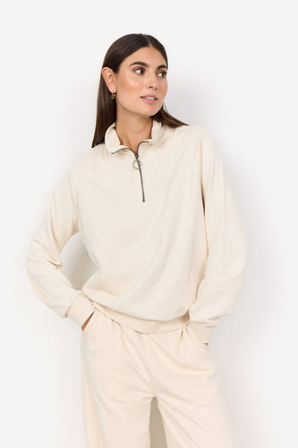 26843 - Cream Half-Zip Jumper - Soya Concept