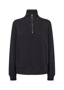 26843 - Black Half-Zip Jumper - Soya Concept