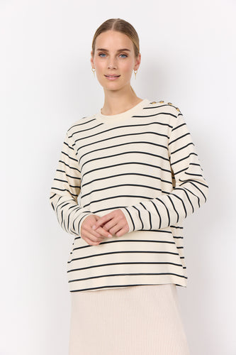 26846 - Striped Blouse - Cream - Soya Concept