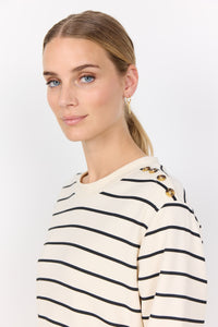 26846 - Striped Blouse - Cream - Soya Concept