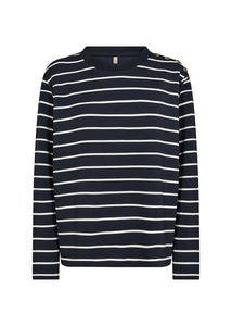 26846 - Striped Blouse - Navy - Soya Concept