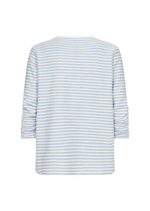 26898 - Striped Long-Sleeve Top - Blue - Soya Concept