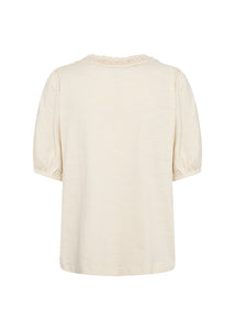 26910 - V-Neck Blouse - Cream - Soya Concept