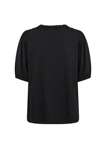 26910 - V-Neck Blouse - Black - Soya Concept