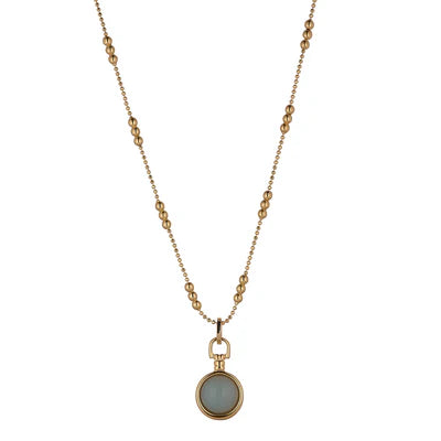 Gold Amazonite Pendant - Knight & Day