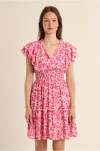 Load image into Gallery viewer, Magenta Floral Woven Dress - Molly Bracken