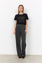 Load image into Gallery viewer, Black Straight Leg Textured Pants - Soya Concept