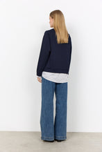 Load image into Gallery viewer, Navy Sweatshirt With Blouse - Soya Concept