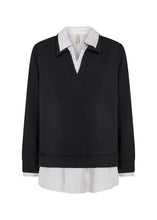 Load image into Gallery viewer, Black Sweatshirt With Blouse - Soya Concept