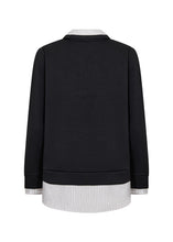 Load image into Gallery viewer, Black Sweatshirt With Blouse - Soya Concept