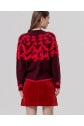 Load image into Gallery viewer, Maroon Jacquard Crew Neck Jumper - Surkana