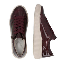 Load image into Gallery viewer, Wine Lace Up Trainer - Remonte