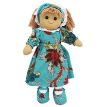 Load image into Gallery viewer, Rag Doll with Exotic Flower Teal Dress